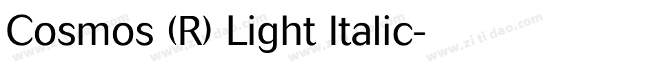 Cosmos (R) Light Italic字体转换